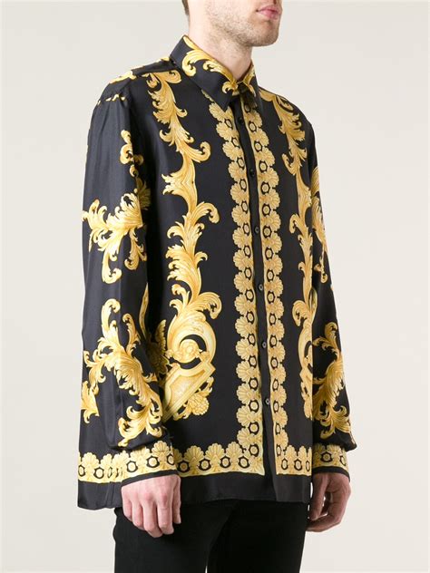 versace men's button down shirt|Versace formal shirts.